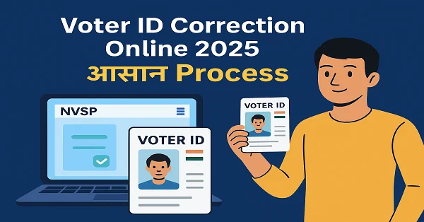 Voter ID Correction Online Process 2025 – आसान तरीका Voter ID Correction Online 2025 – NVSP portal se naam, address, photo update process in Hindi English