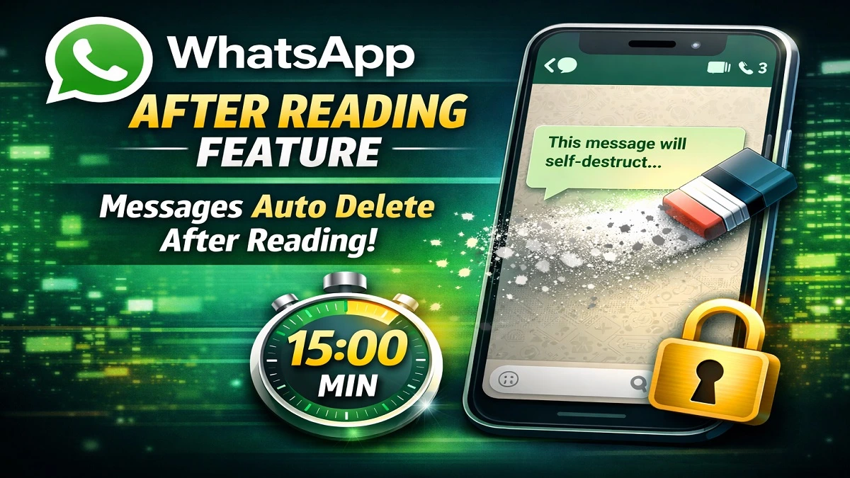 WhatsApp After Reading feature message auto delete privacy update