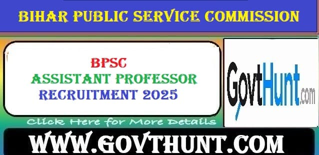 BPSC Assistant Professor Recruitment 2025 notification banner with apply online dates and vacancy details